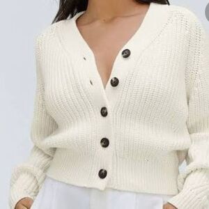 The Commons Cabled Boxy Cardigan Light Blue XL Stitch Fix Nwt